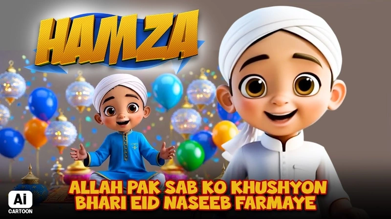 ALLAH Pak Sab Ko Khushyon Bhari Eid Naseeb Farmaye | Hamza AI Cartoon Series | Madni Channel Program
